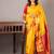 Yellow and pink pattu saree with silk mark certified