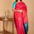 French rose kanjivaram silk saree with silk mark certified