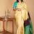 Off white traditional kanchipuram silk saree with silk mark certified