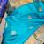 Sky blue kanjivaram silk saree with silk mark certified