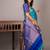Sky blue kanjivaram silk saree with silk mark certified