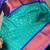 Aqua blue kanjivaram silk saree with silk mark certified