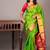 Green and pink combination saree with silk mark certified