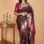 Brown and pink silk saree with silk mark certified