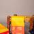 Mango yellow and peachish soft silk saree