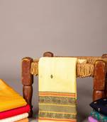 Cream pure kanchi cotton saree