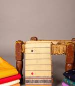 Beige traditional pure kanchi cotton saree