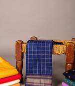 Blue ayiram putta kanchi cotton saree