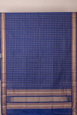 Blue ayiram putta kanchi cotton saree 2