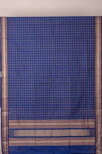 Blue ayiram putta kanchi cotton saree