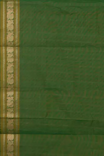 Green thread weave kanchi cotton saree