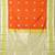Golden orange and pastel green semi silk saree