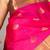 Pink and blue combination silk saree with silk mark certified