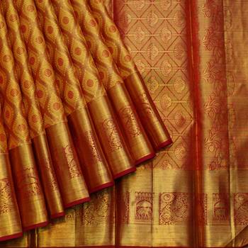 Red kanjivaram saree with silk mark certified 2