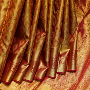 Red kanjivaram saree with silk mark certified 3