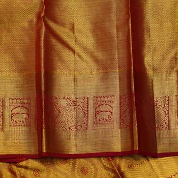 Red kanjivaram saree with silk mark certified 4