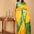 Yellow pattu saree with silk mark certified