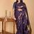 Blue vairaoosi checks silk saree with silk mark certified