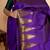 Purple temple border kanjivaram silk saree with silk mark certified