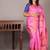 Dark blue & pink kanchipuram silk saree with silk mark certified