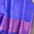 Dark blue & pink kanchipuram silk saree with silk mark certified