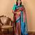 Tawny brown silk saree with silk mark certified