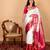 Offwhite and pink pure silk saree with silk mark certified