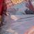 Grey and maroon combination saree with silk mark certified