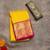 Yellow and pink silk saree with silk mark certified