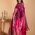 Purplish wine kanchi silk saree with silk mark certified
