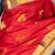 Red and blue silk saree with silk mark certified