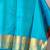 Red and blue silk saree with silk mark certified