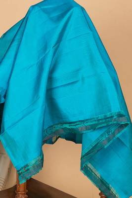 Pure offwhite silk saree with silk mark certified 4