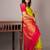 Light green and pink soft silk saree with silk mark certified