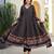 Black Floral Printed V-Neck Pure Cotton Kurta With Trouser & Dupatta