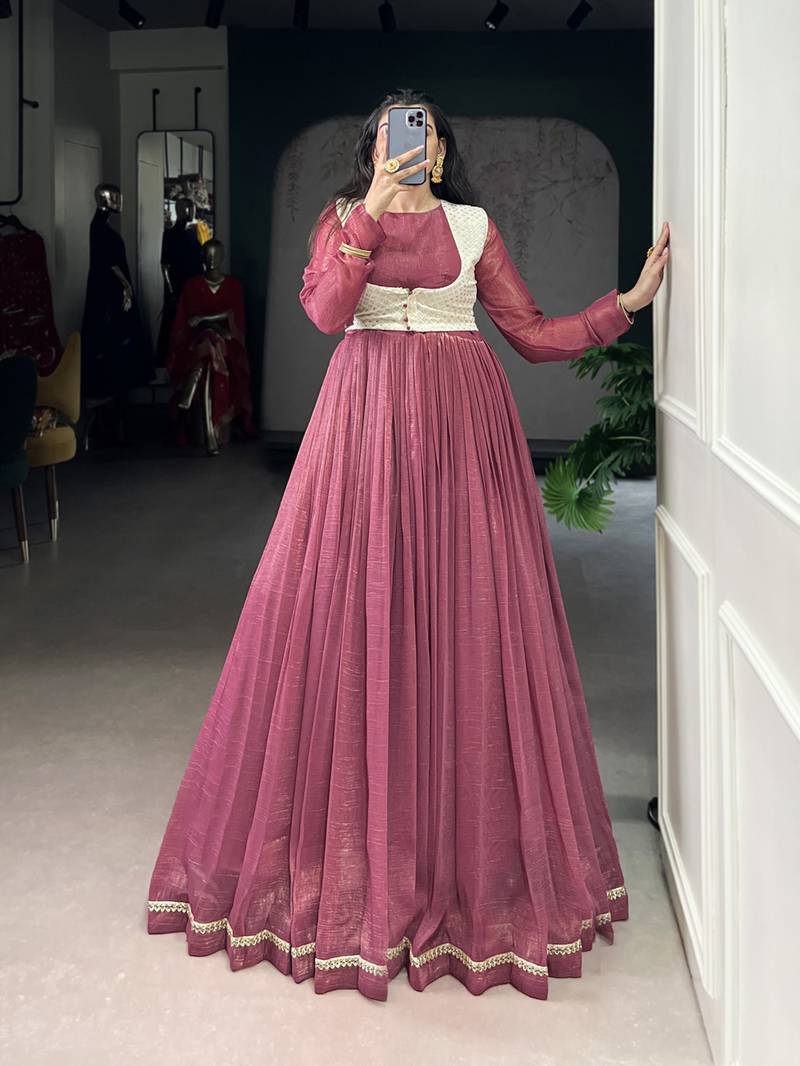 Silver Embroidered Gown