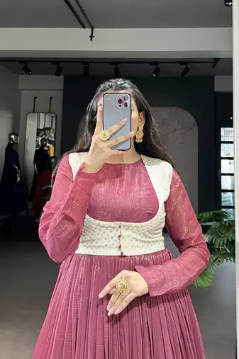 Silver Embroidered Gown