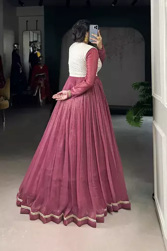 Silver Embroidered Gown