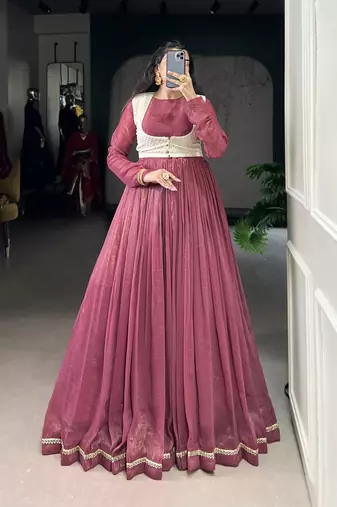 Silver Embroidered Gown