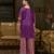 Purple pure crepe floral printed embellished festive & party co-ord set