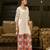 Off-white pure crepe floral printed embellished festive & party co-ord set