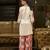 Off-white pure crepe floral printed embellished festive & party co-ord set
