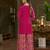Dark pink pure crepe floral printed embellished festive & party co-ord set