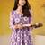 Lavender Floral printed Frock