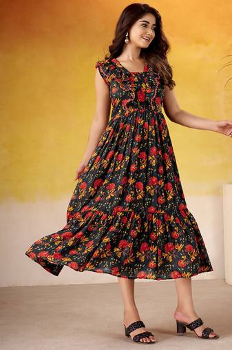 Multicolor Floral printed Frock