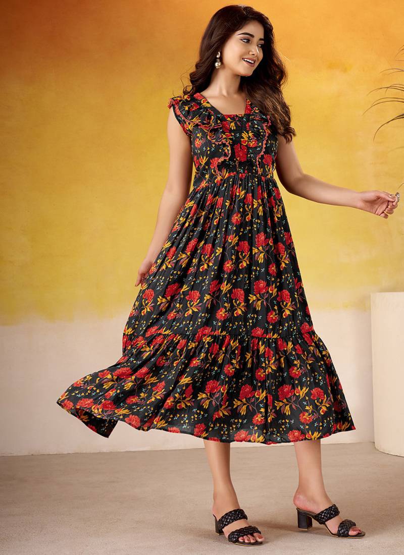 Multicolor Floral printed Frock