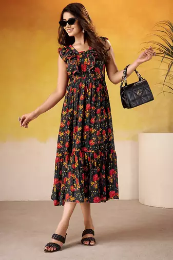 Multicolor Floral printed Frock