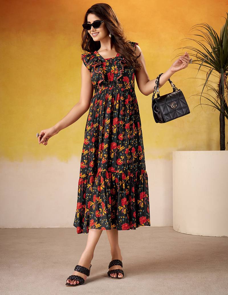 Multicolor Floral printed Frock