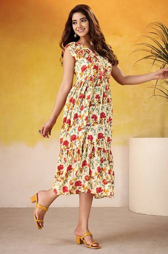Multicolor Floral printed Frock