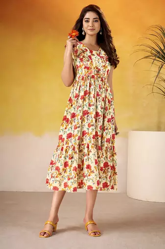 Multicolor Floral printed Frock